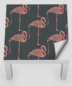 IKEA LACK asztal bútormatrica - sötét flamingók