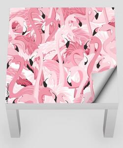 IKEA LACK asztal bútormatrica - rózsaszín flamingó csapat