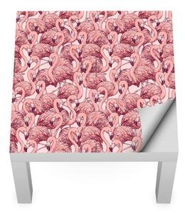 IKEA LACK asztal bútormatrica - rózsaszín flamingók tömkelege