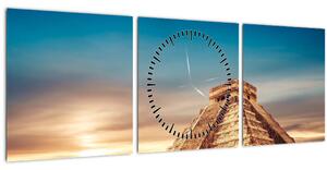 A híres maja emlékmű képe (órával) (90x30 cm)