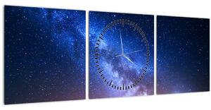 Kép - A csillagok éjszakai szépsége (órával) (90x30 cm)