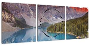 Kép - kanadai hegyi táj (órával) (90x30 cm)