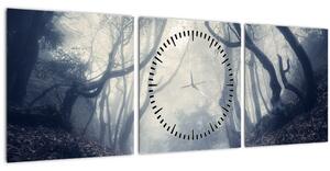Kép - Erdő a ködben (órával) (90x30 cm)