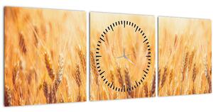 Kép - mező gabonával (órával) (90x30 cm)