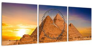 Kép - Egyiptomi piramisok (órával) (90x30 cm)