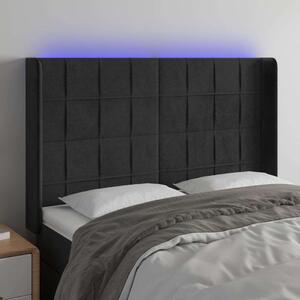 VidaXL fekete bársony LED-es fejtámla 147x16x118/128 cm