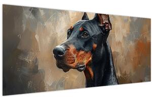 Kép - Dobrman portréja (120x50 cm)