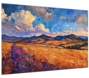 Kép - Olajfestmény tájkép (90x60 cm)