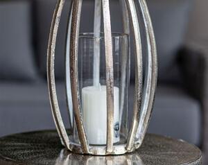 Style ezüst lampion üveggel