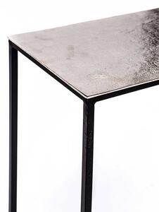 Design asztal négyzet alakú 3 db-os  ezüst színben