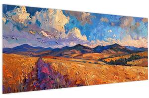 Kép - Olajfestmény tájkép (120x50 cm)