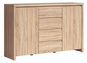 Komód Nolroma 103, Laminált forgácslap, 92x144x41cm, Sonoma tölgy