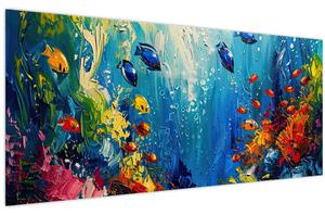 Kép - A víz alatti világ festése (120x50 cm)