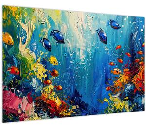 Kép - A víz alatti világ festése (90x60 cm)