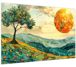 Kép - Tájkép illusztráció (90x60 cm)