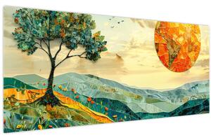 Kép - Tájkép illusztráció (120x50 cm)