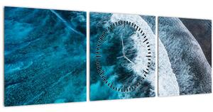 Kép - Hullámok a tengeren (órával) (90x30 cm)