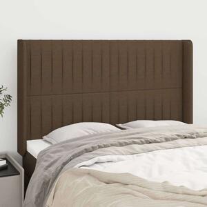 VidaXL Fejtámla - Szárnyas - Sötétbarna - 147x16x118/128cm