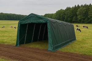 Kerti és gazdasági sátor 3,3×6 m PVC 550 g/m² zöld
