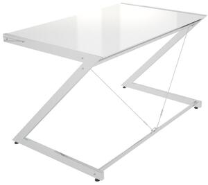 Stílusos asztal Brik krómozott fehér