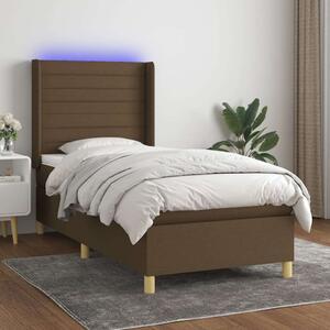 VidaXL Ágy - Zsebrugós Matraccal és LED-es Fejtámlával - 100x200 cm