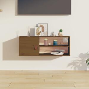 Mézbarna tömör fenyőfa faliszekrény 80 x 30 x 30 cm