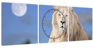 Kép - Fehér oroszlán (órával) (90x30 cm)