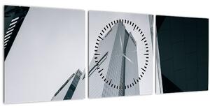 Kép - Felhőkarcoló (órával) (90x30 cm)