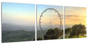 Kép - Kilátás a dombról (órával) (90x30 cm)