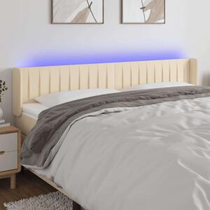 VidaXL krémszínű szövet LED-es fejtámla 203 x 16 x 78/88 cm