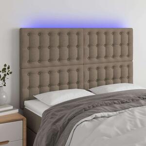 VidaXL tópszínű szövet LED-es fejtámla 144x5x118/128 cm