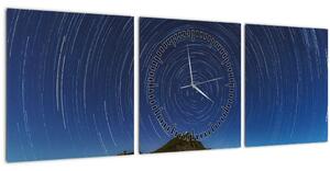 Forgó csillagok képe (órával) (90x30 cm)
