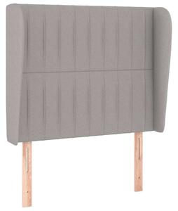 VidaXL Szövet Fejtámla Szárnyakkal - Világosszürke - 83x128cm