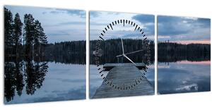 Kép - Móló a tón (órával) (90x30 cm)