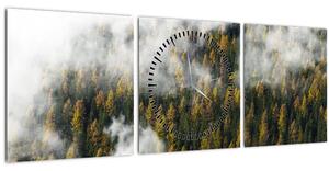 Egy erdő képe a felhők között (órával) (90x30 cm)