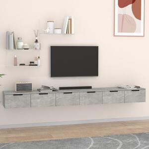 2 db betonszürke szerelt fa faliszekrény 102 x 30 x 20 cm
