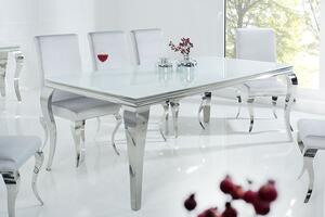 Étkezőasztal Rococo 200 cm fehér / ezüst