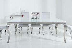 Étkezőasztal Rococo 200 cm fehér / ezüst