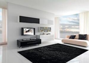 Malaga fekete shaggy szőnyeg 140x200 cm