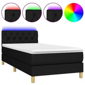 VidaXL - LED-es Ágy - Fekete - 80x200 cm