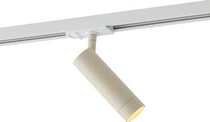 Modern bézs spotlámpa fehér adapterrel 1 fázisú sínrendszerhez GU10 35mm - Iconic Jeana Luxe