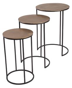 Design asztal kerek alakú 3 db-os