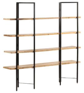 VidaXL Mangófa Könyvespolc - 4 Szintes - 160x35x160 cm