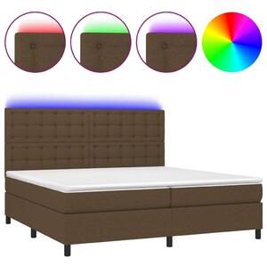 VidaXL Ágy - 200x200 cm Rugós Matrac, LED