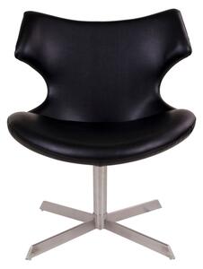 Stílusos fotel Khloe, fekete műbőr