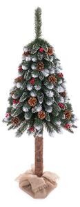 Műfenyő hóhatású ágvégekkel és berkenyebogyós díszítéssel, 150cm