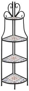 Polcrendszer FAVARA Fém 43 cm 32 cm Fekete