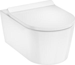 WC soft close ülőkével felakasztható Hansgrohe EluPura S fehér fényes felülettel hátsó kifolyással 62025450