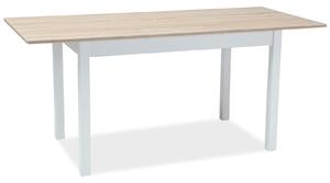 Kihúzható Asztal, forgácslap, Horacy Sonoma Tölgy / Fehér, Sz125-170xM75xM75 cm
