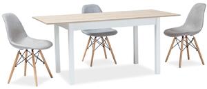 Kihúzható Asztal, forgácslap, Horacy Sonoma Tölgy / Fehér, Sz125-170xM75xM75 cm